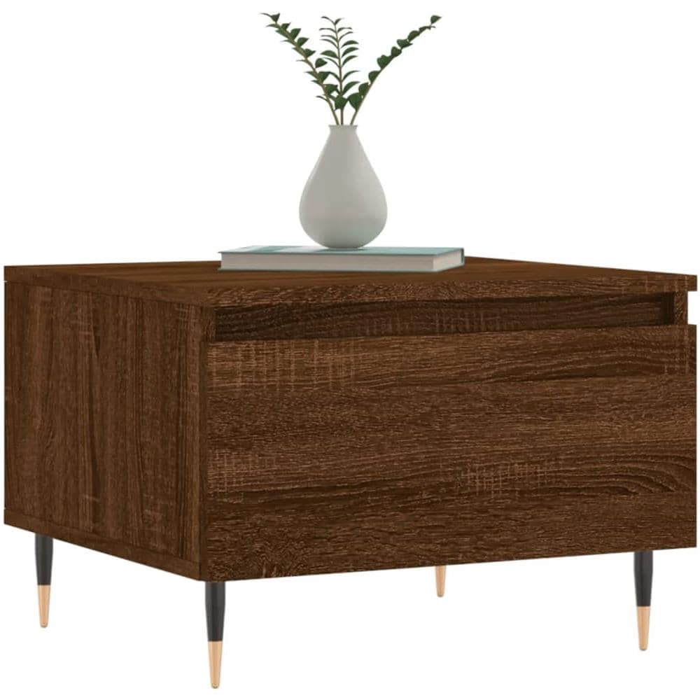 Tavolini Salotto 2pz Rovere Marrone 50x46x35 Legno Multistrato - Foto 3