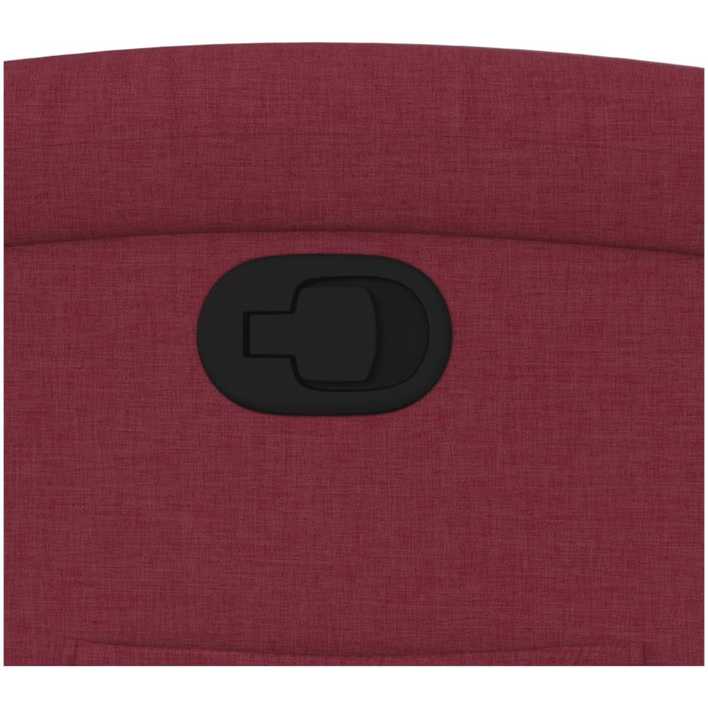 Poltrona Reclinabile In Tessuto Rosso Vino - Foto 10