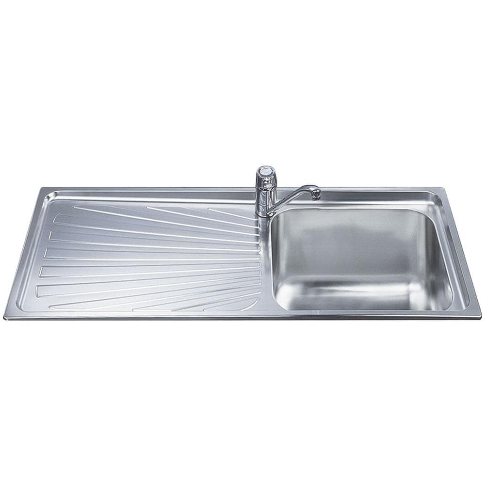 SGE116.1S Serie Alba Lavello da incasso in Acciaio Inox Satinato con 1 Vasca Dimensioni 116 x 50 cm  - Foto 7