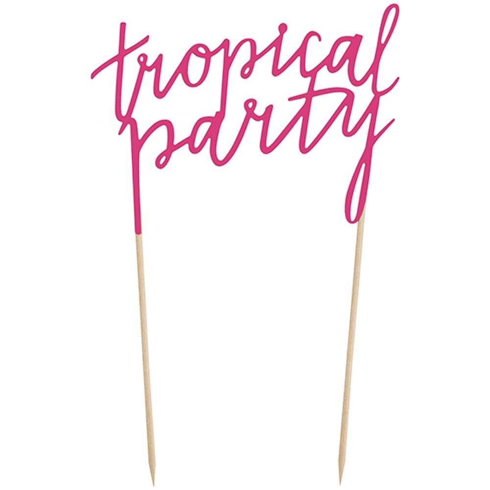 Decorazione Per Torte Tropical Party Taglia Unica - Foto 1