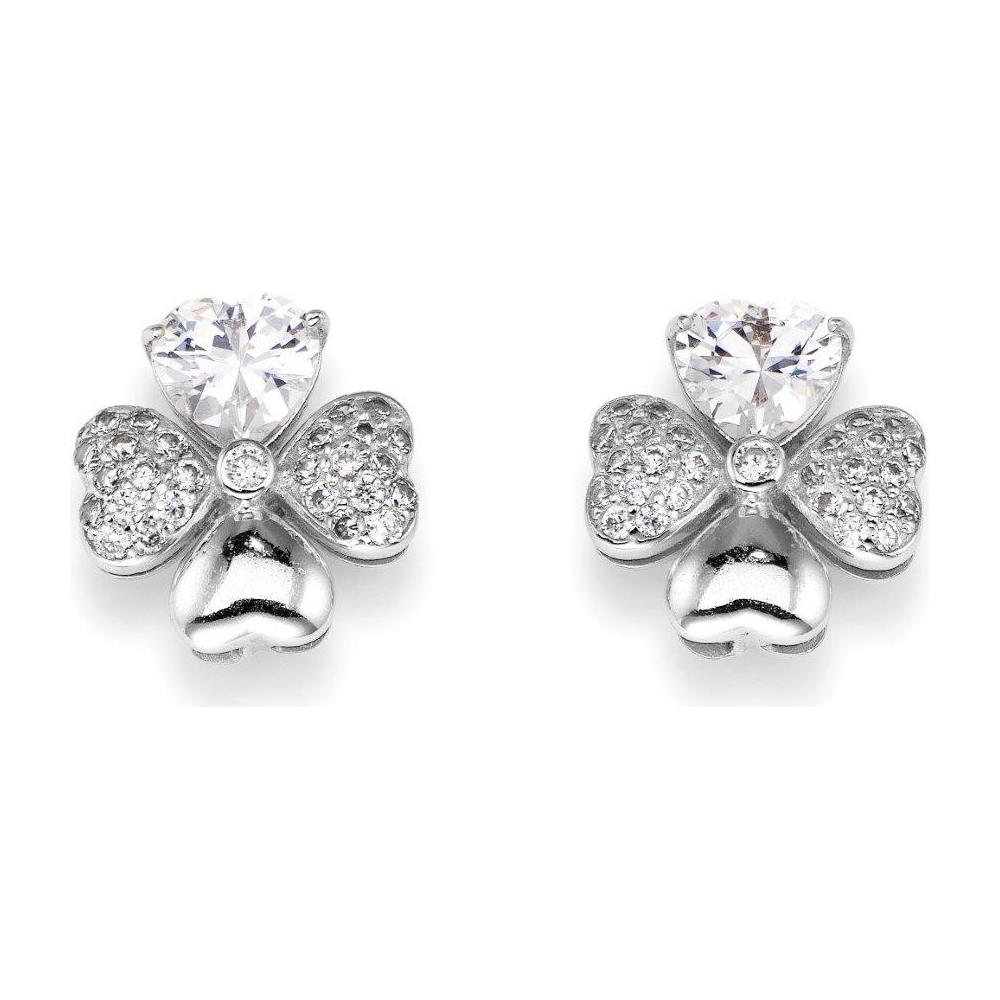 Orecchini In Argento 925 - Collezione Amore - Colore Rodio - Misura Unica - Foto 1
