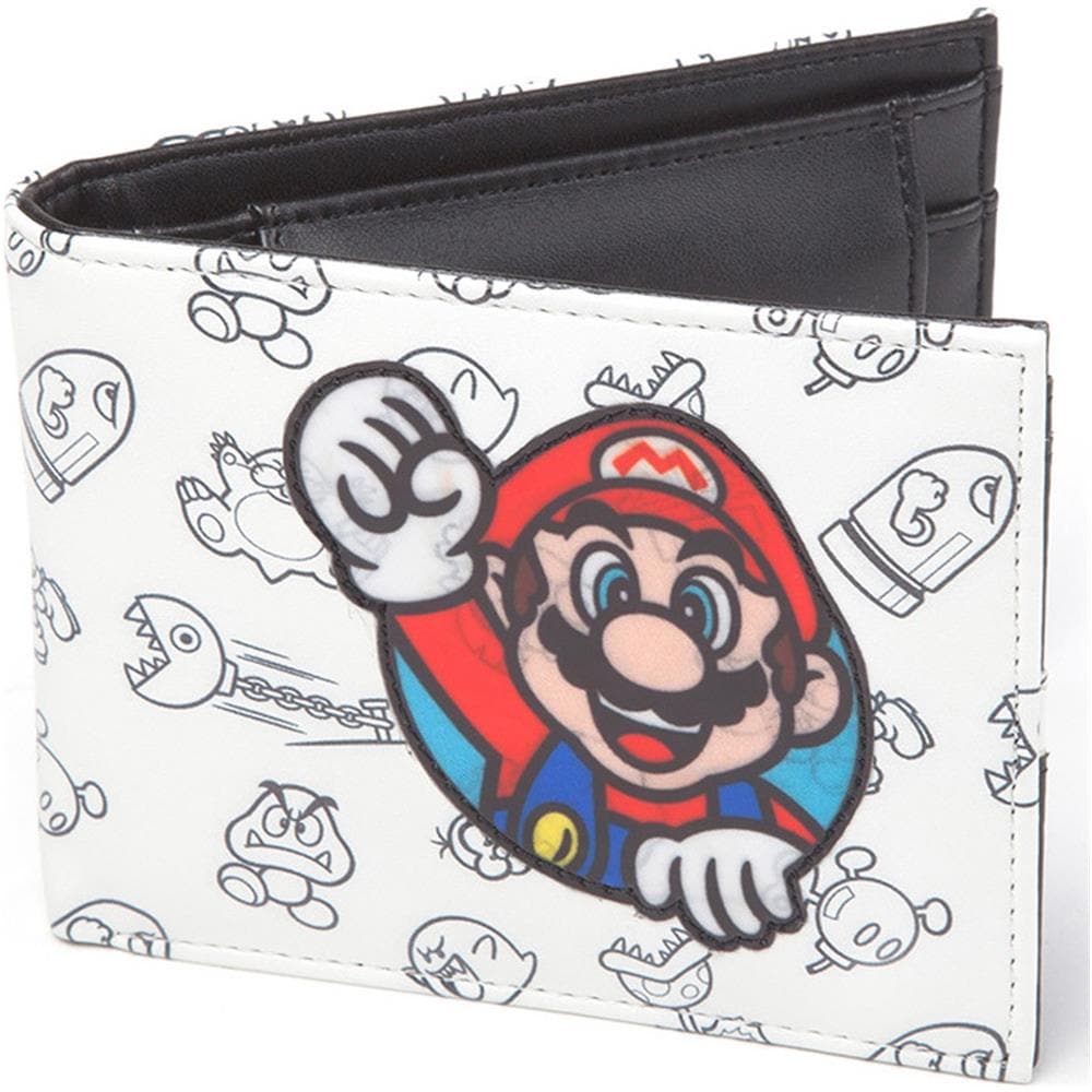 Portafoglio Apribile All-over Print With Super Mario Patch Bianco (default, Bianco) - Foto 1