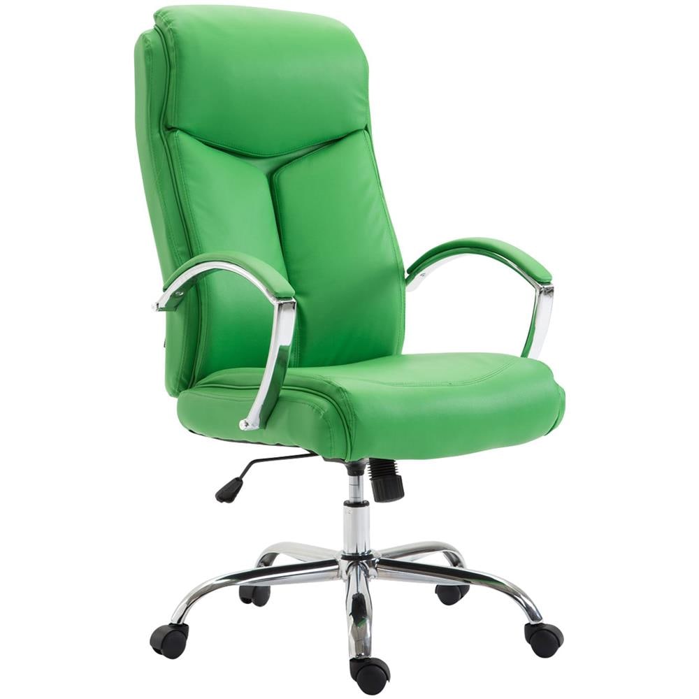Sedia Ufficio Vaud XL in Similpelle I Poltrona Ergonomica Girevole con Alto Schienale E Braccioli I Poltrona Studio Portata Max 140 kg Verde - Foto 1