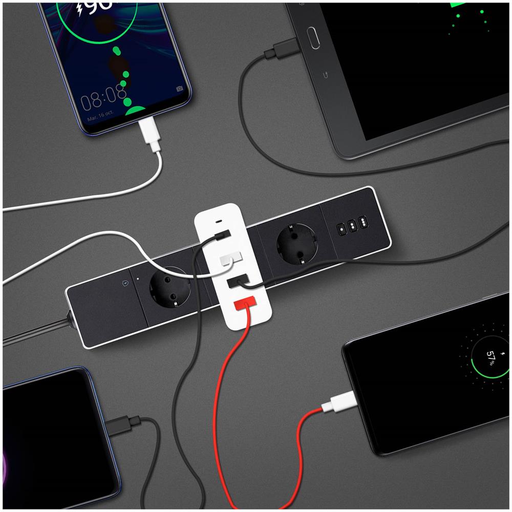 Caricatore Da Parete 45w 3 Porte Usb 1x Porta Usb-c Carica Sicura Akashi Bianco - Foto 5