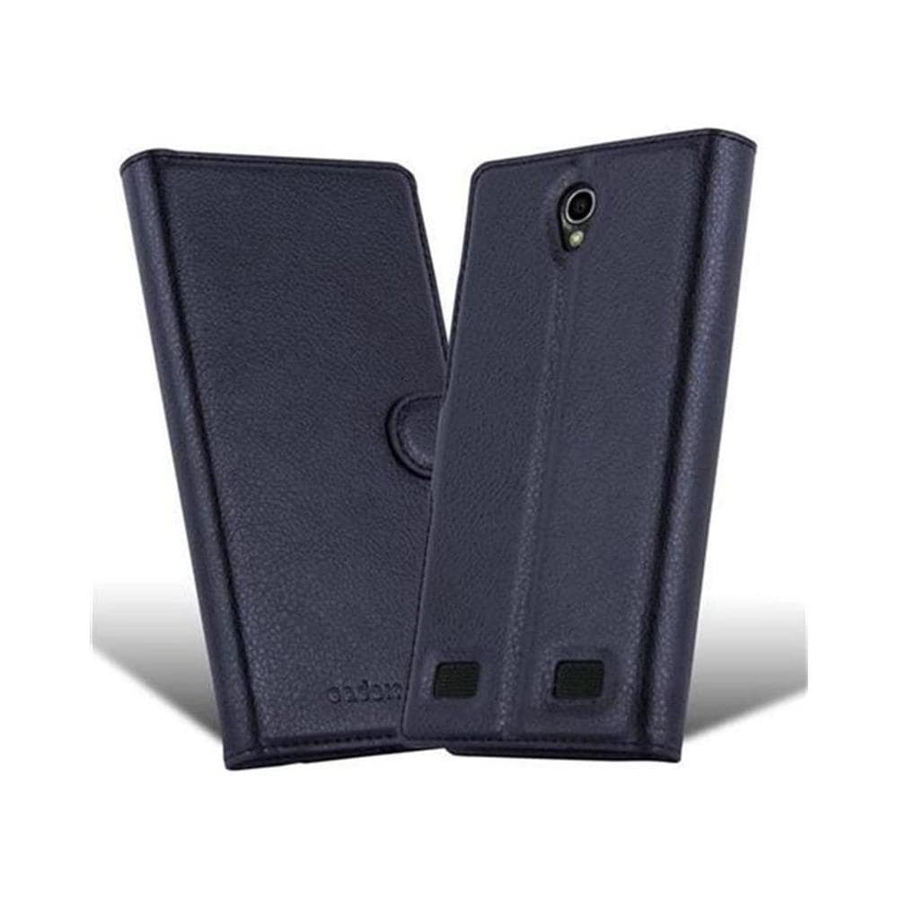 Custodia Compatibile Con Zte Zmax 2 In Nero Carbone - Coperchio Protettiva Con Chiusura Magnetica, Funzione Stand E Tasca Per Le Carte - Foto 2