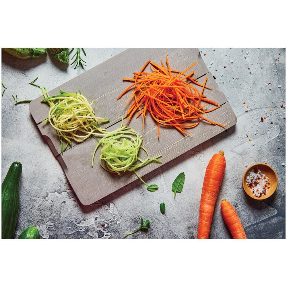 Original Roko Powerline - Affettatrice di frutta e verdura per strisce sottili Strisce di Julienne Set con portafrutta | arancione - Foto 7
