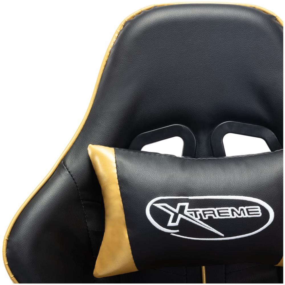 Sedia da Gaming Nera e Oro in Similpelle - Foto 2