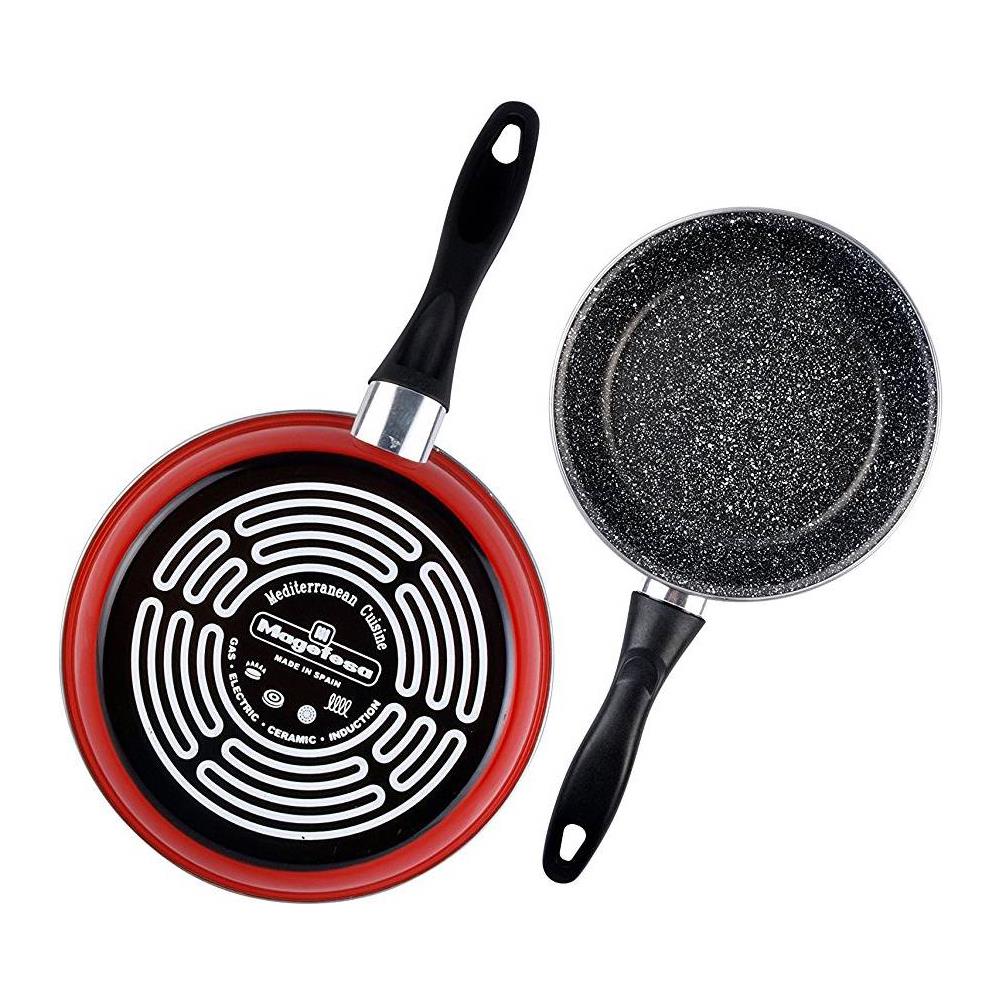 K2 Roja Set 3 Padelle Antiaderenti Pietra Induzione 18-20-24 Senza Pfoa K2 Rosso Rosso - Foto 8