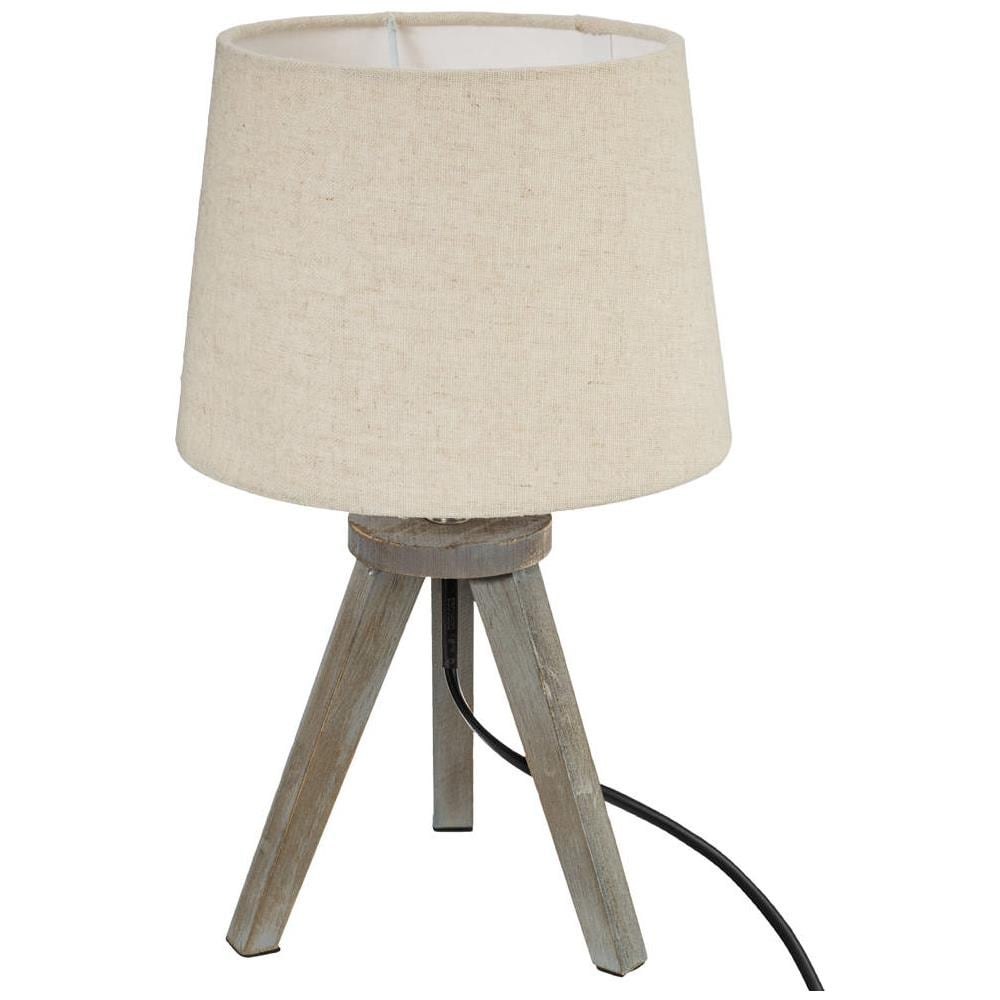 Lampada Da Comodino 3 Gambe Mini Lin, 31 Cm, Beige - Foto 1