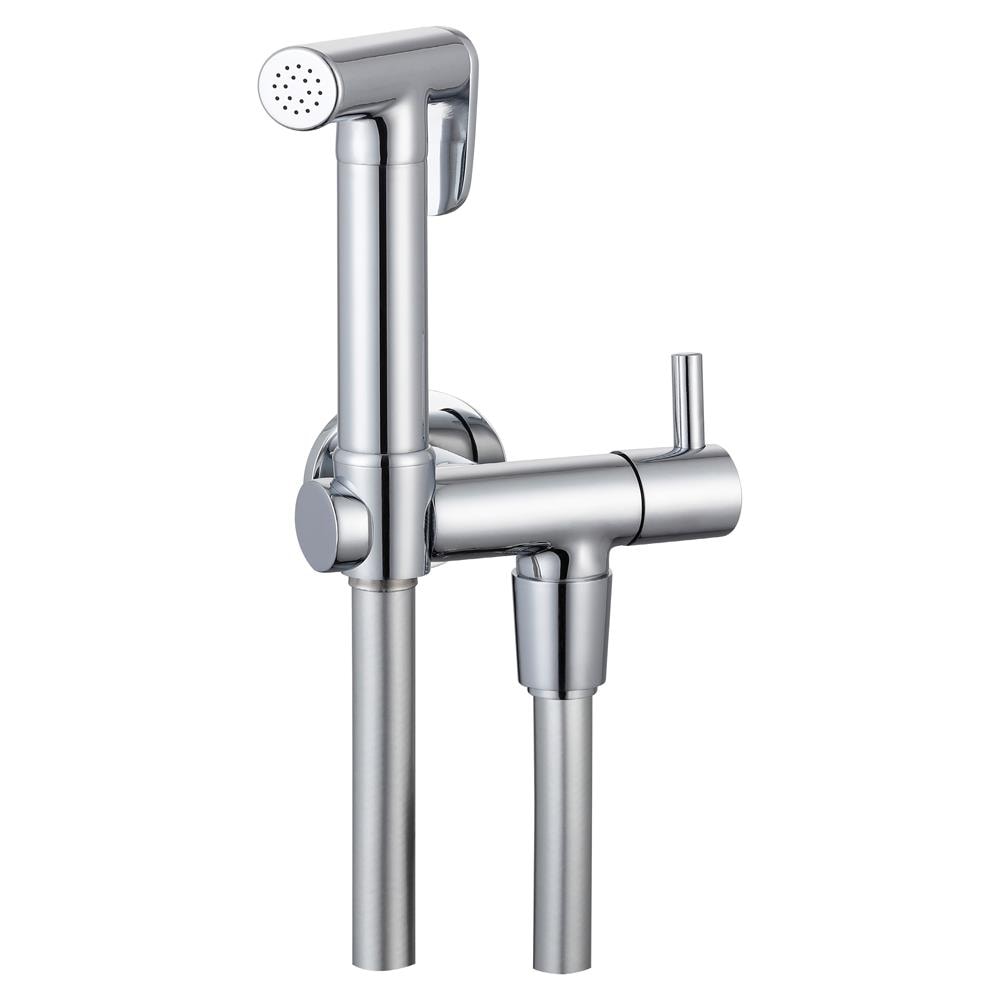 Idroscopino WC E Bidet In Ottone Cromato - Miscelatore Con Doccetta Doppia Funzione E Flessibile 120 Cm - Foto 4
