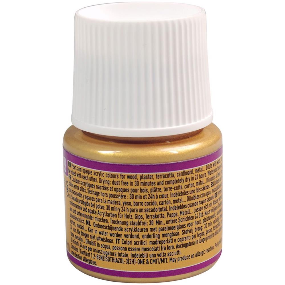 Pittura Acrilica Opaca Perlata - Oro - 45 Ml - Foto 1