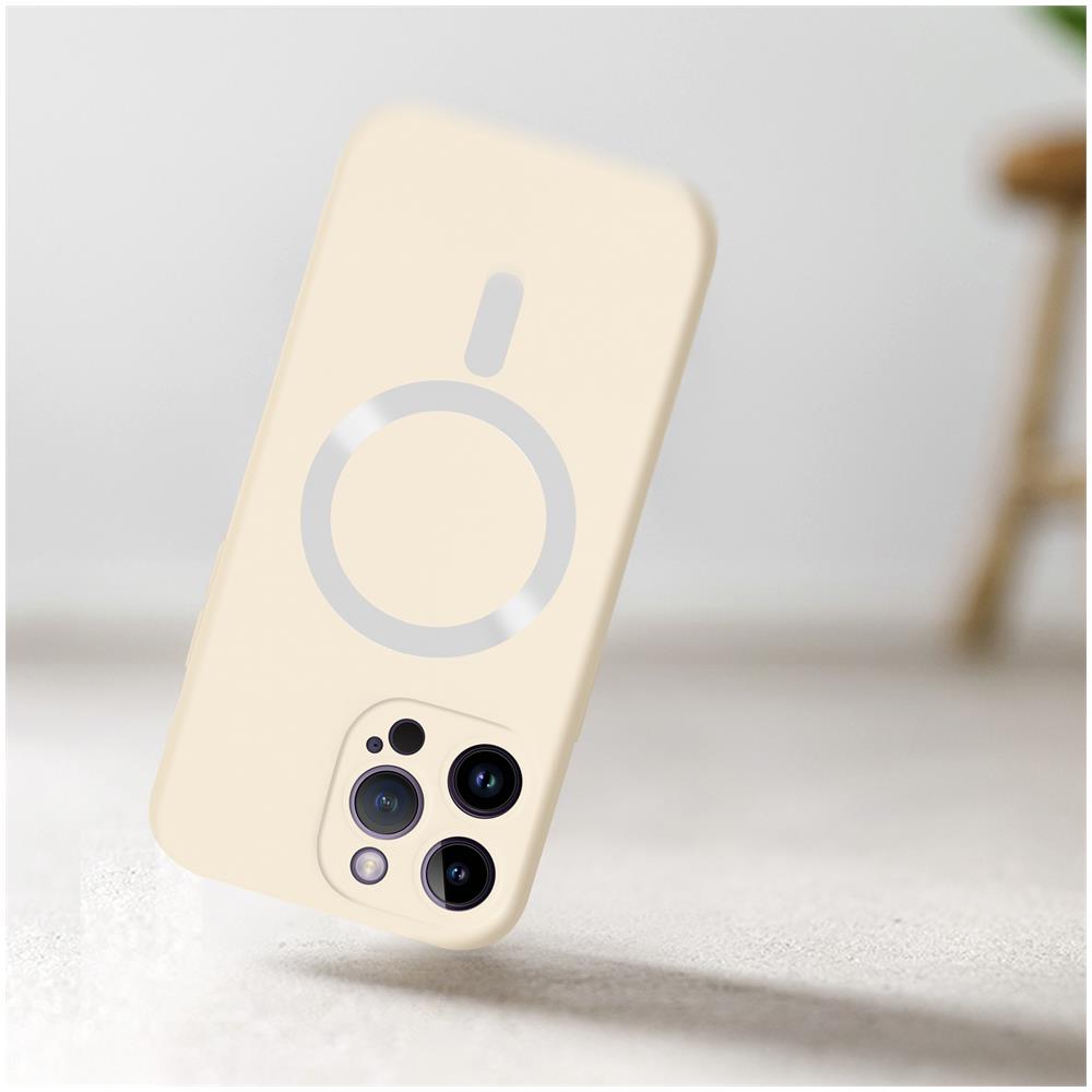 Cover Iphone 14 Pro Compatibile Magsafe Semi-rigida Soft-touch Bianca - Foto 2