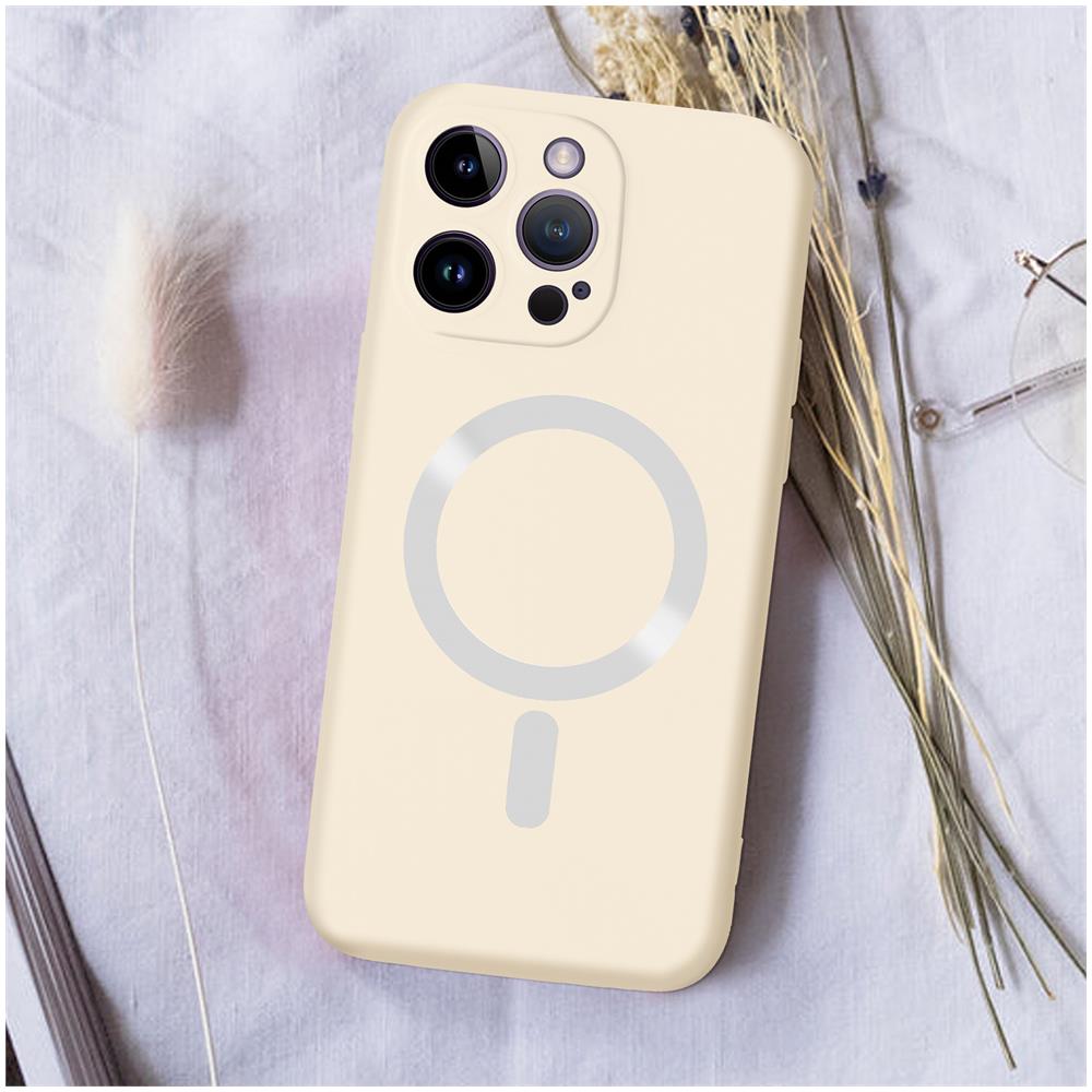 Cover Iphone 14 Pro Compatibile Magsafe Semi-rigida Soft-touch Bianca - Foto 5