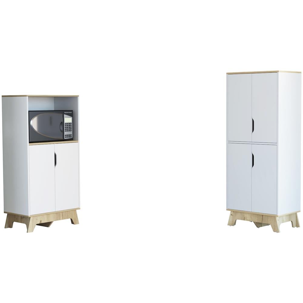 Set Di Linee Z Cucina, Mobile Microonde Z-65 + Mobile Cucina A 2 Ante Z-60 - Foto 1