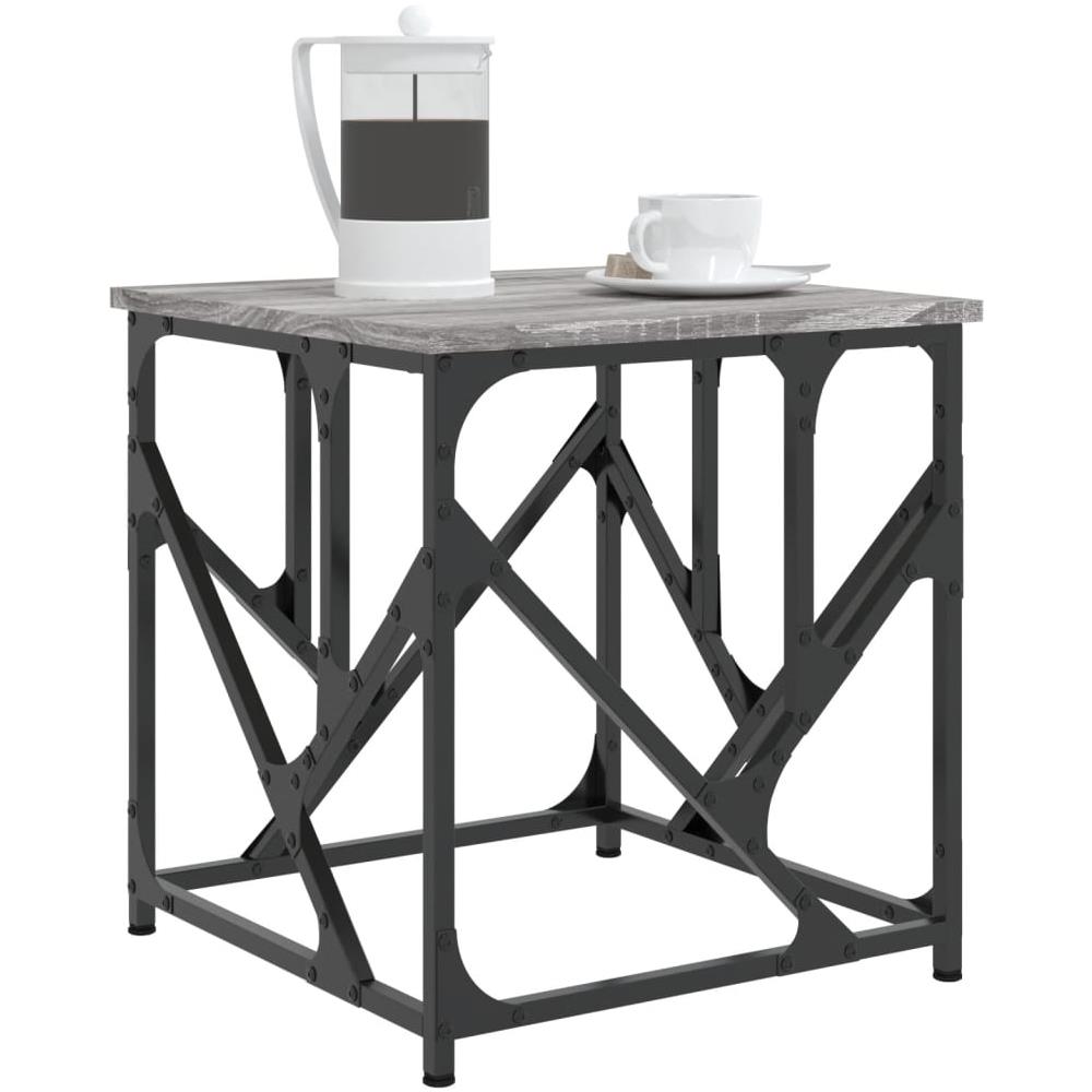 Tavolino Salotto Grigio Sonoma 45x45x47,5 Cm Legno Multistrato - Foto 3