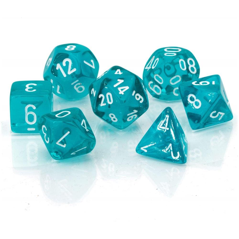 7 Pezzi Di Dadi Poliedrici Trasparenti D4 D6 D8 D10 D % D12 - Foto 7