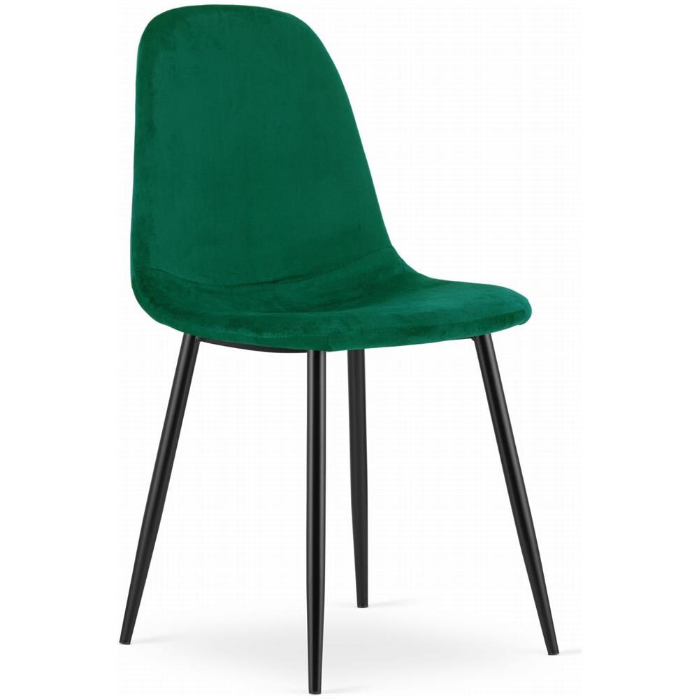 Sedia COMO - Design ergonomico in velluto verde scuro x 1 - Foto 1