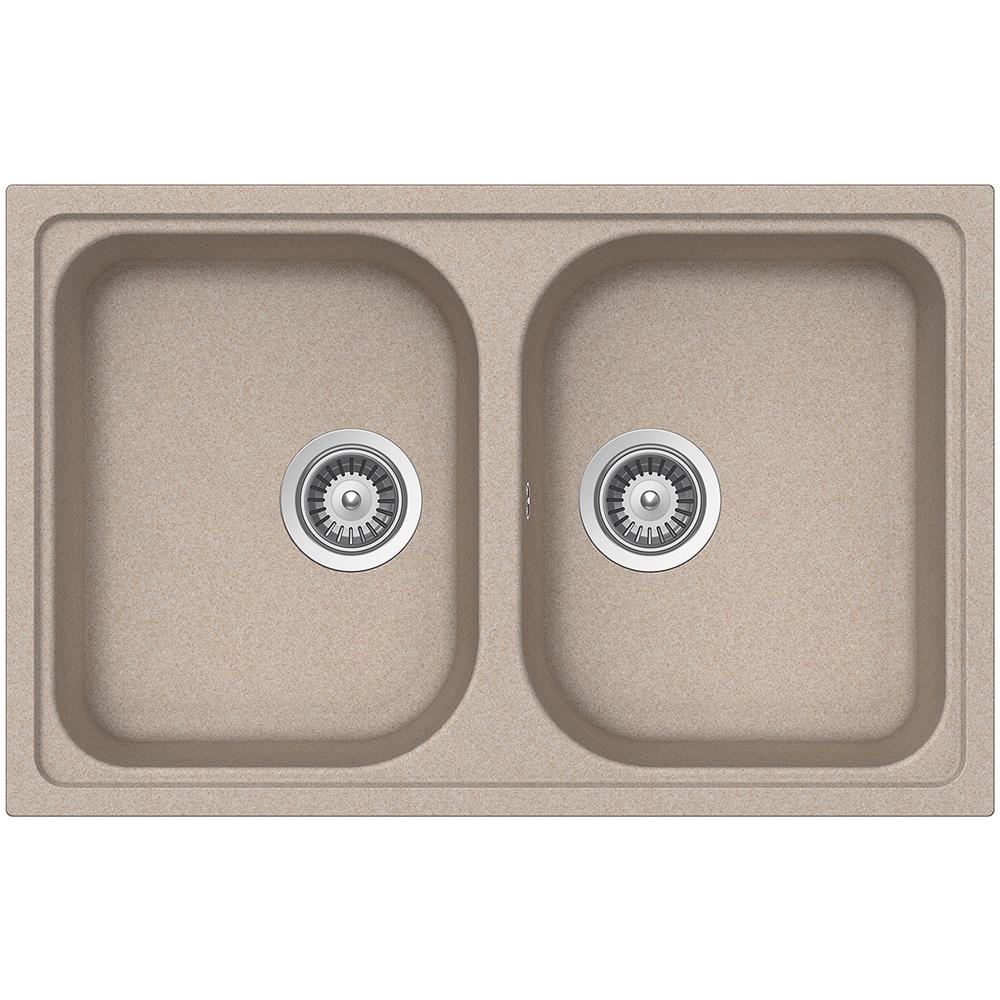 Lavello LITN200SA58N 2 Vasche Small Dimensioni 79x50 cm colore Avena serie Lithos - Foto 2