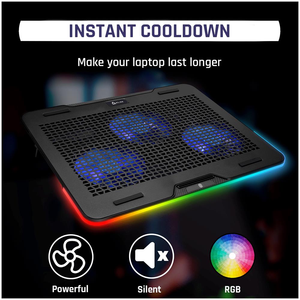 Aurora Base Di Raffreddamento Rgb Per Pc Portatili Da 11"" A 17 "" + Alimentata Usb + Supporto Di Raffreddamento Per Laptop Da Gaming + Stabile E Robusto + Ampia Compatibilità - Foto 2