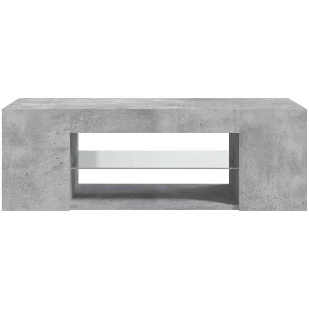 Mobile Porta TV con Luci LED Grigio Cemento 90x39x30 cm - Foto 2