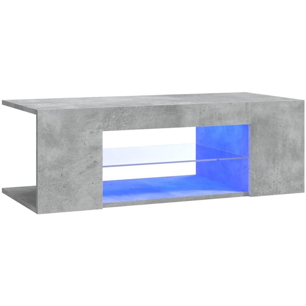 Mobile Porta TV con Luci LED Grigio Cemento 90x39x30 cm - Foto 1