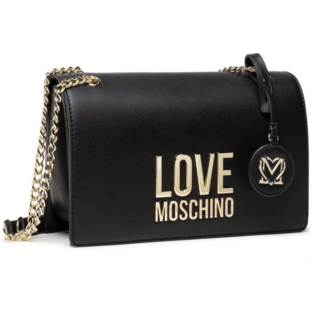 Borsa Donna Love Moschino A Spalla / Tracolla Ecopelle Nero / Gold B22mo42 Jc4099 Media - Foto 1