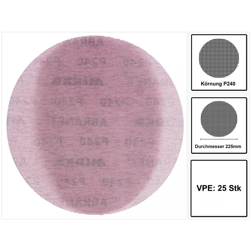 Abranet Disco Abrasivo Grip 225mm / P240 - 25 Pezzi (5422302525)  - Foto 1