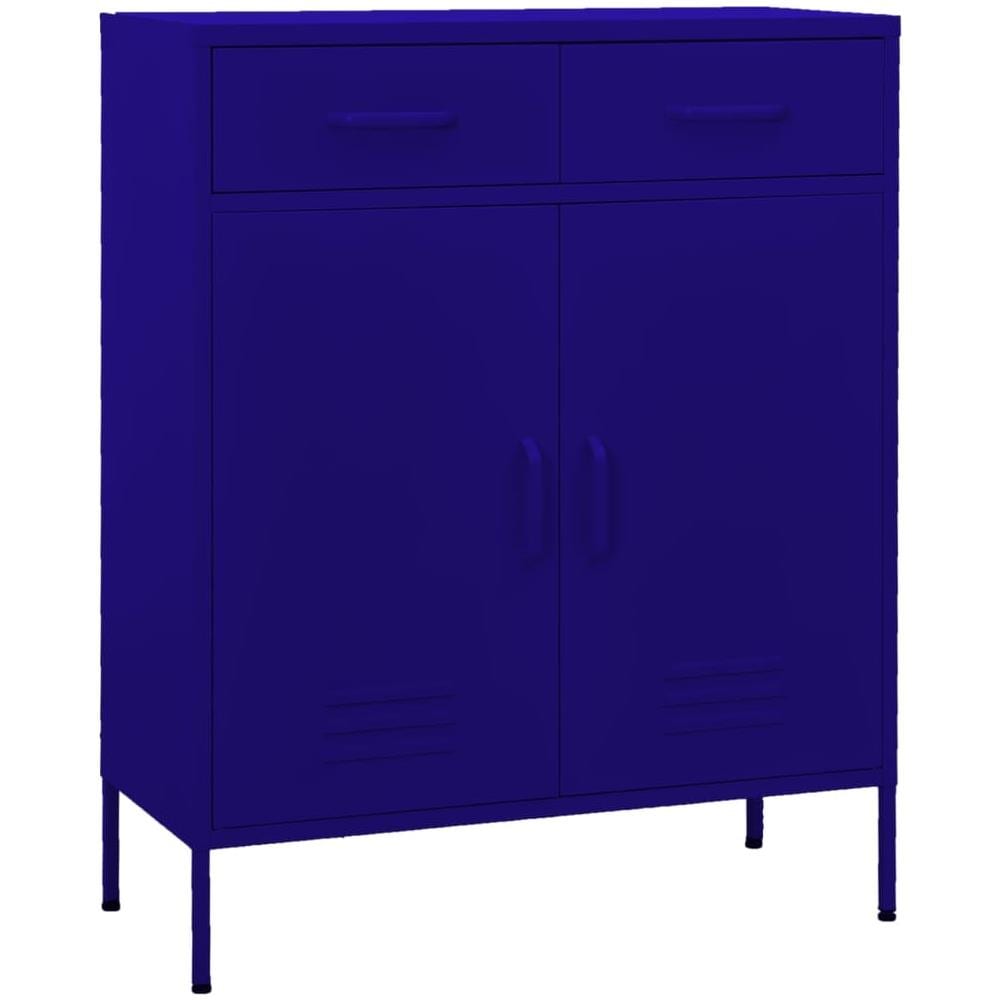 Armadietto Blu Marino 80x35x101,5 Cm In Acciaio - Foto 1