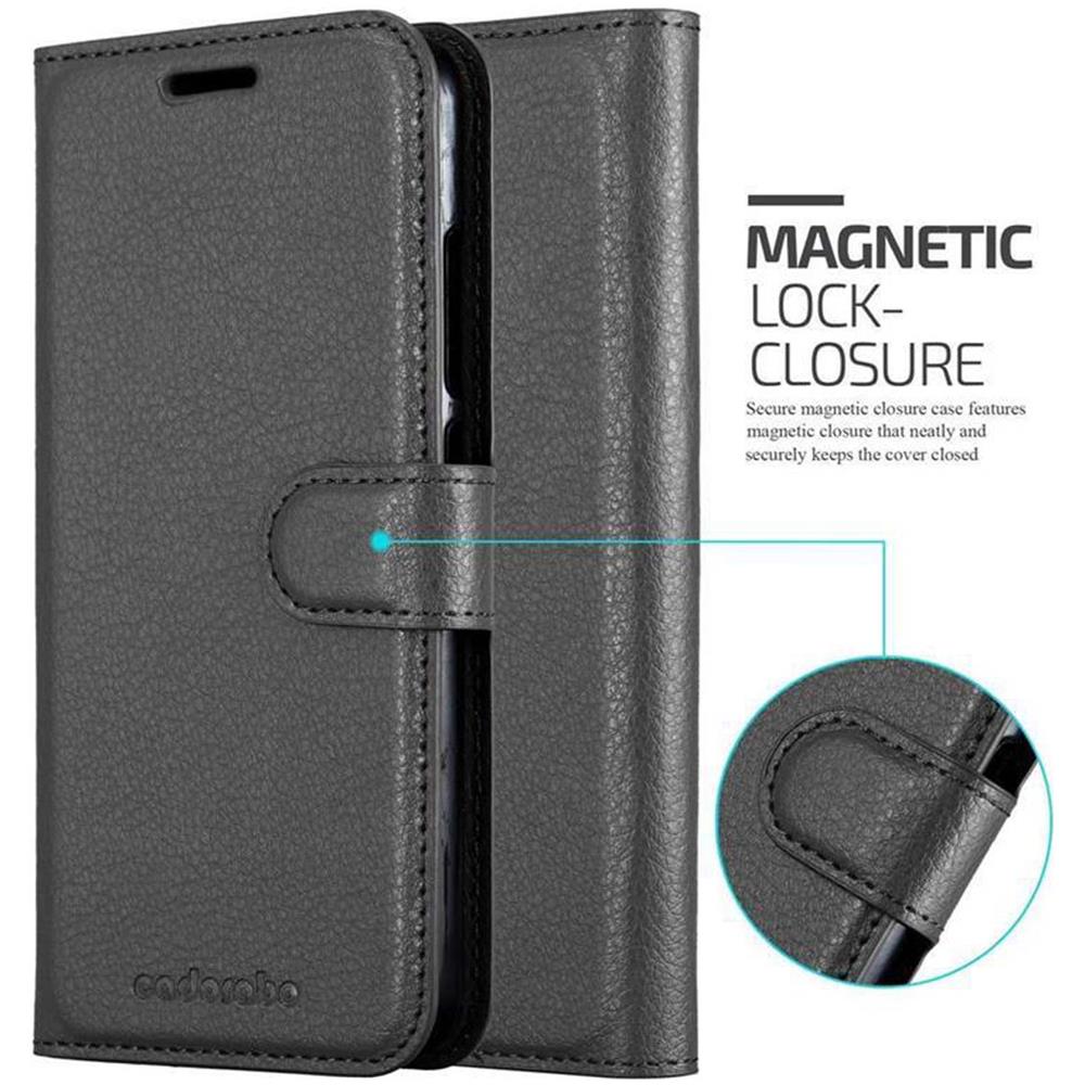 Custodia Compatibile Con Xiaomi Redmi 6 In Nero Carbone - Coperchio Protettiva Con Chiusura Magnetica, Funzione Stand E Tasca Per Le Carte - Foto 6
