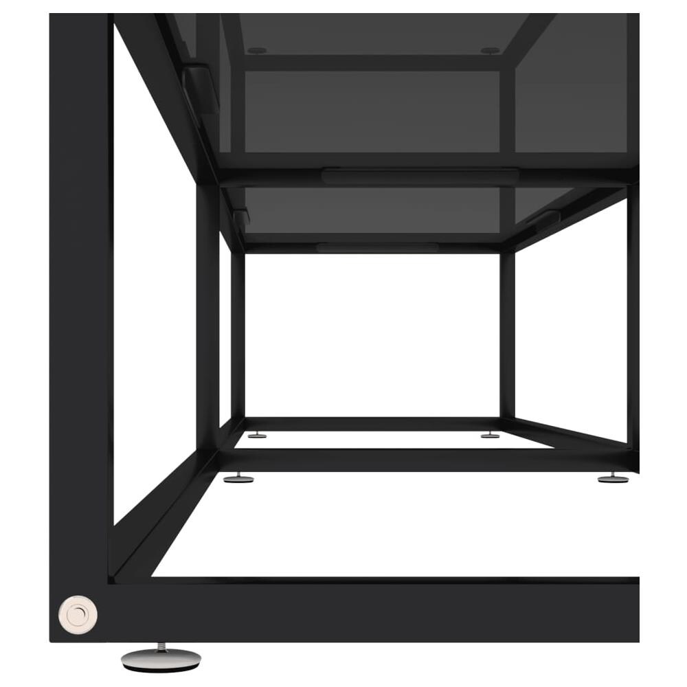 Mobile Porta TV Nero 180x40x40,5 cm in Vetro Temperato - Foto 5