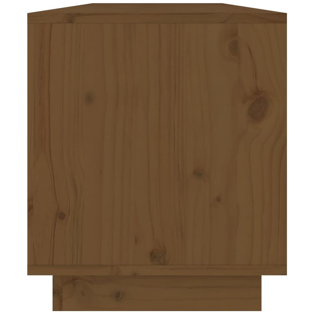 Mobile Tv Miele 110,5x34x40 Cm In Legno Massello Di Pino - Foto 8