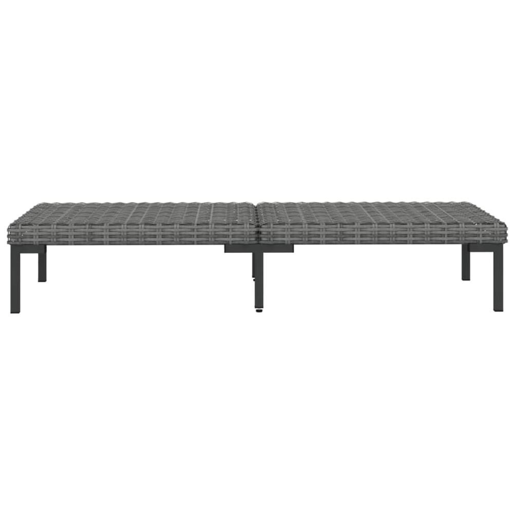 Set Divani Giardino 7 Pz Con Cuscini In Polyrattan Grigio Scuro - Foto 7