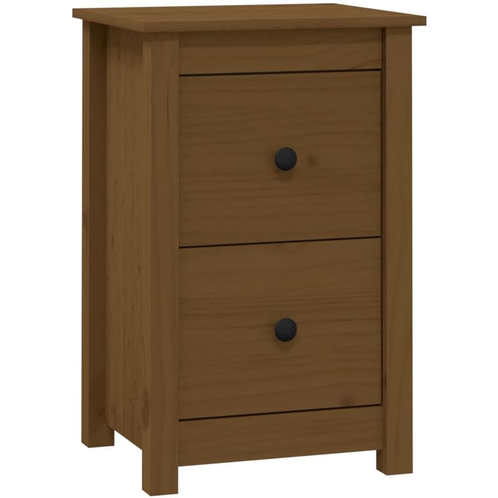 Comodino Miele 40x35x61,5 Cm In Legno Massello Di Pino - Foto 1