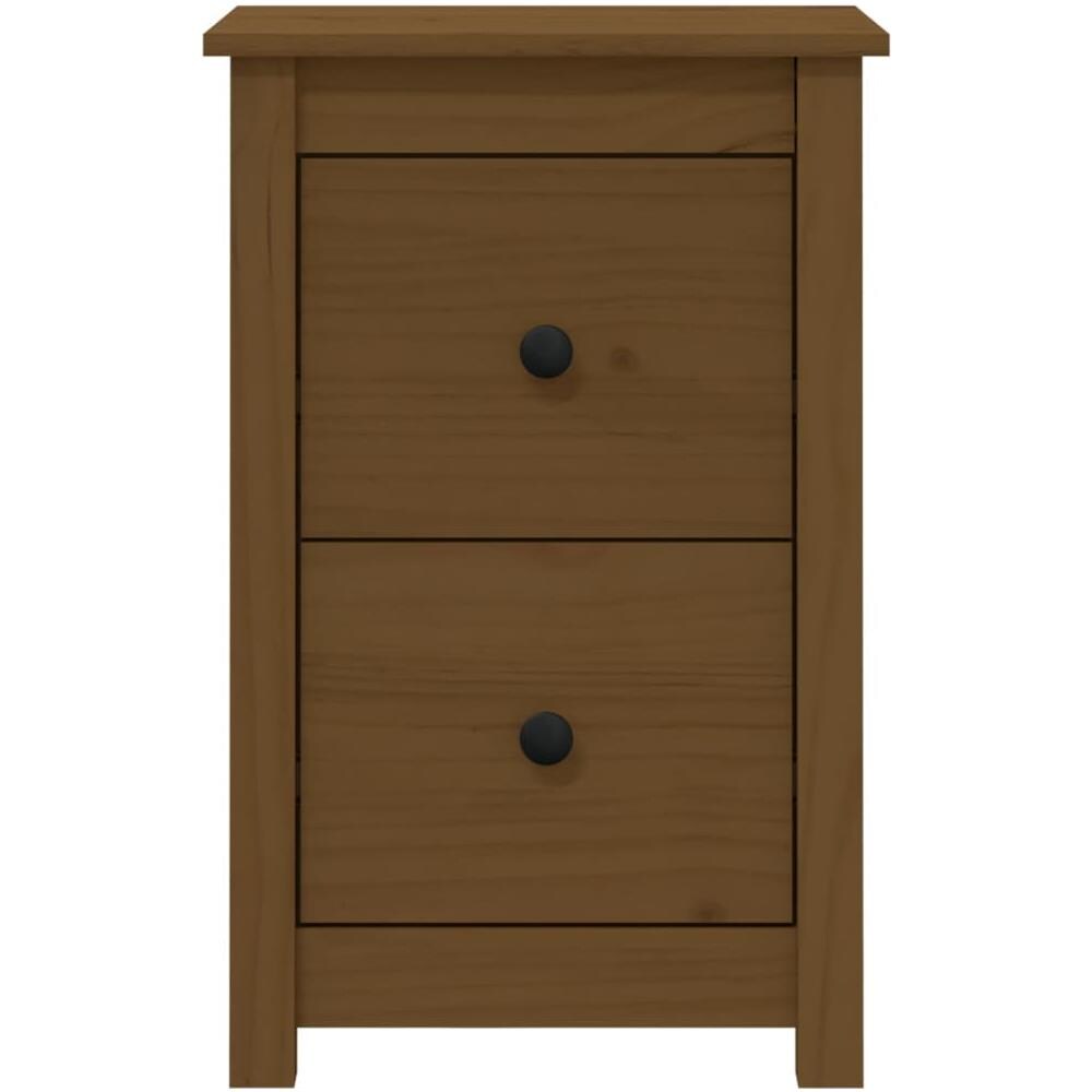 Comodino Miele 40x35x61,5 Cm In Legno Massello Di Pino - Foto 2