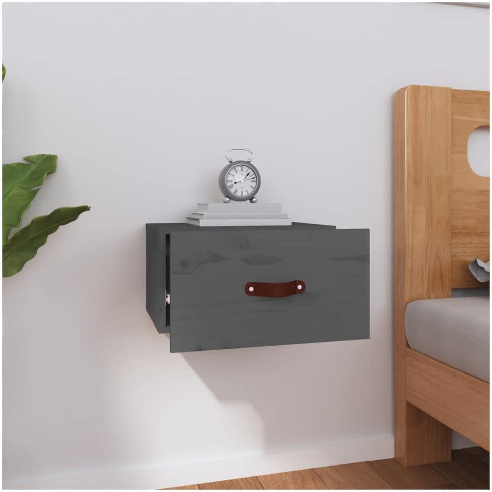 Comodino A Muro Grigio 40x29,5x22 Cm - Foto 3