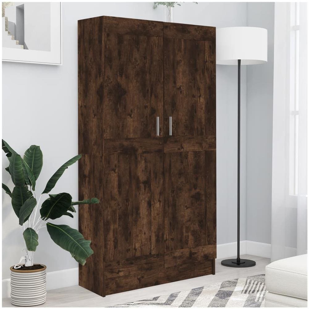Libreria Rovere Fumo 82,5x30,5x150 Cm In Legno Multistrato - Foto 1