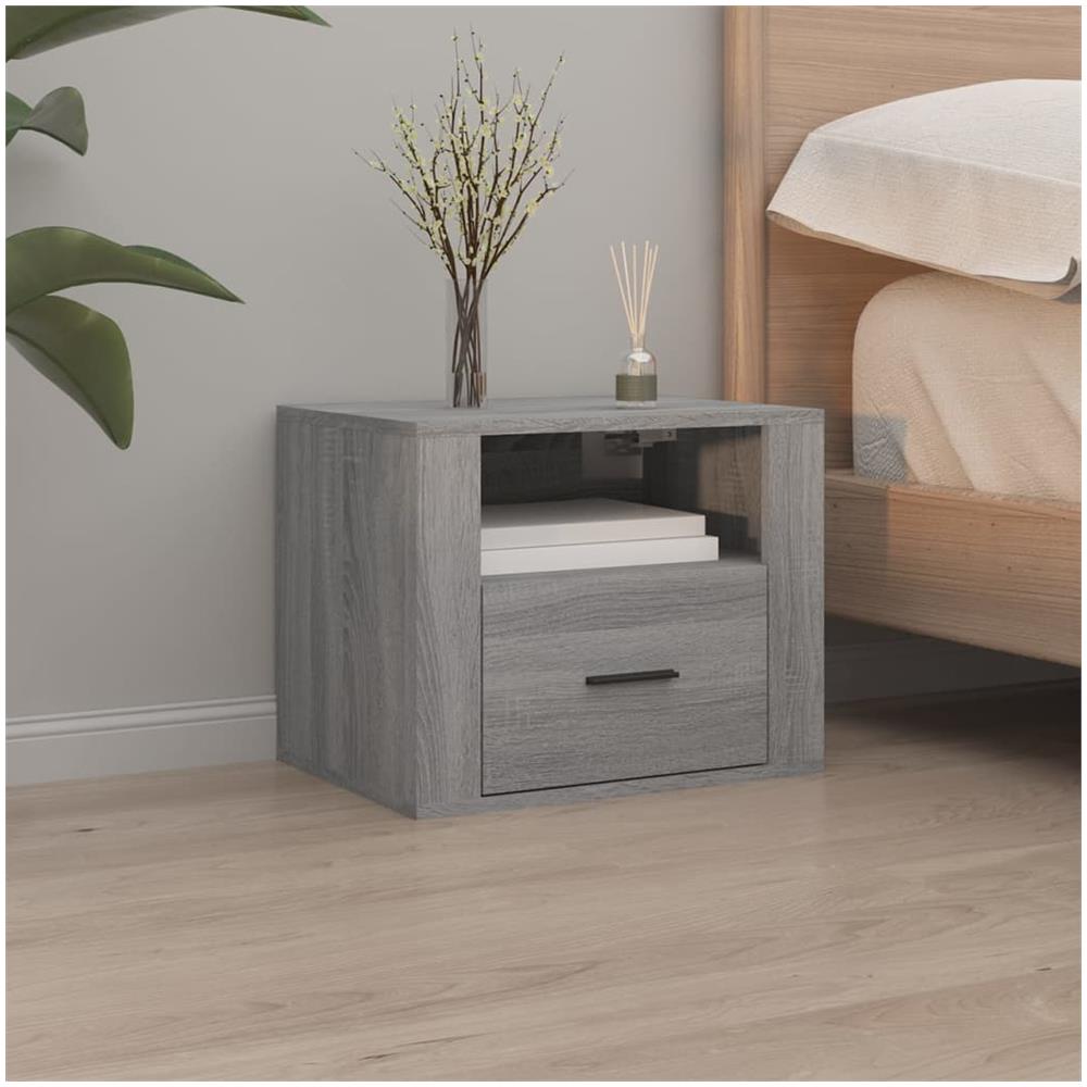 Comodini A Muro 2 Pz Grigio Sonoma 50x36x40 Cm - Foto 3