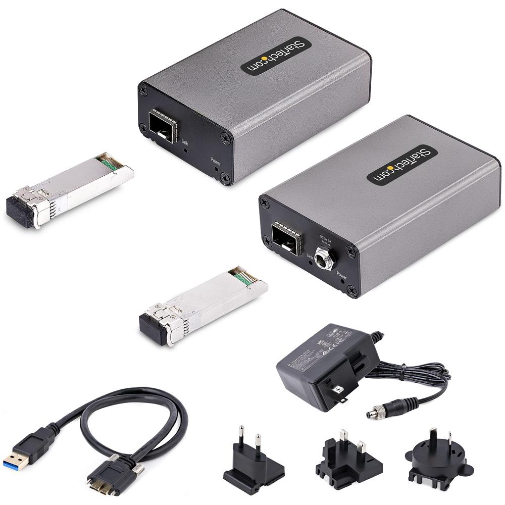Extender USB 3.0 a 2 Porte su Fibra Multimodale OM3 - LC /LC - Hub 2x USB-A 5Gbps - Resistente Estensore USB su Fibra Ottica fino a 350m - Extender USB Ottico - Foto 7