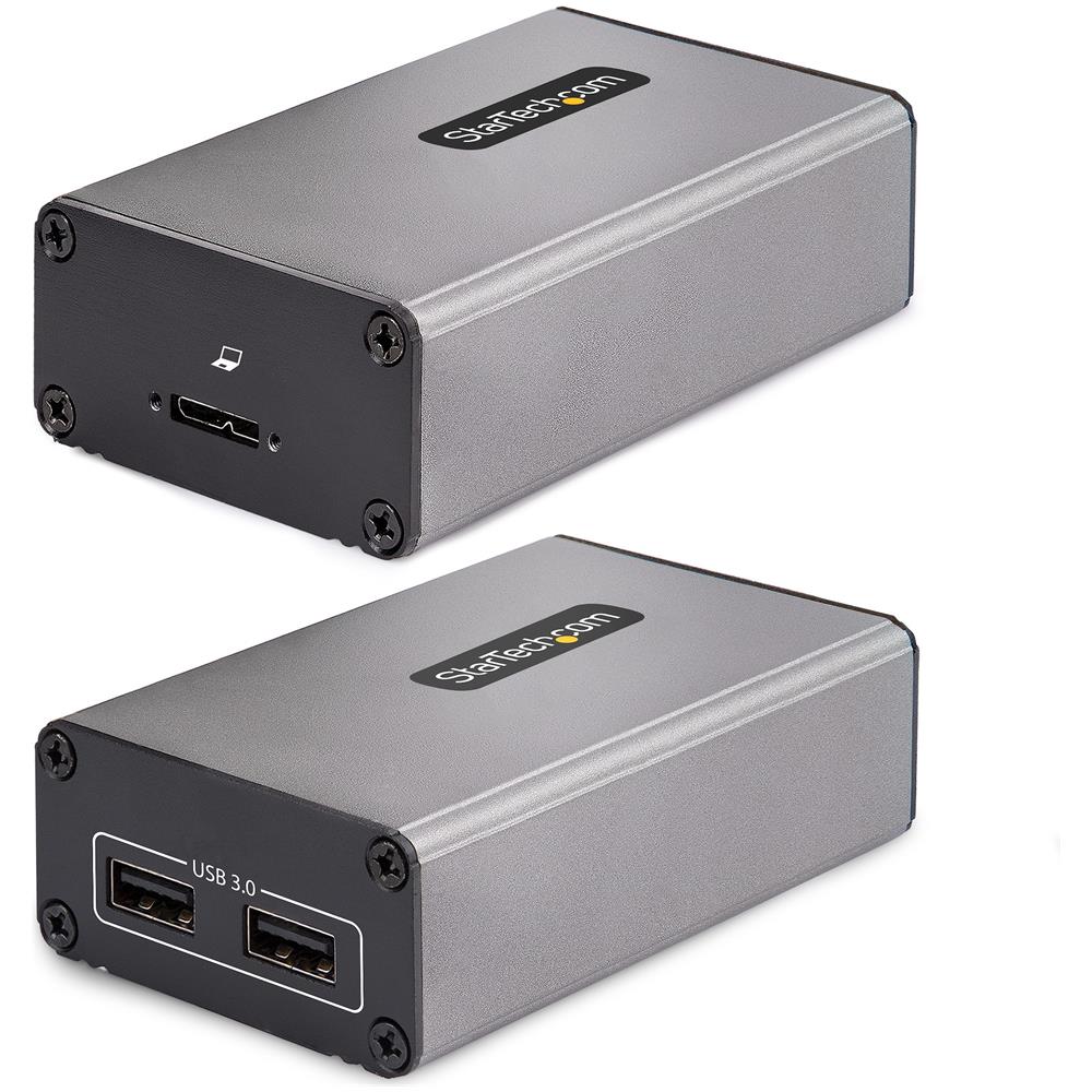 Extender USB 3.0 a 2 Porte su Fibra Multimodale OM3 - LC /LC - Hub 2x USB-A 5Gbps - Resistente Estensore USB su Fibra Ottica fino a 350m - Extender USB Ottico - Foto 1