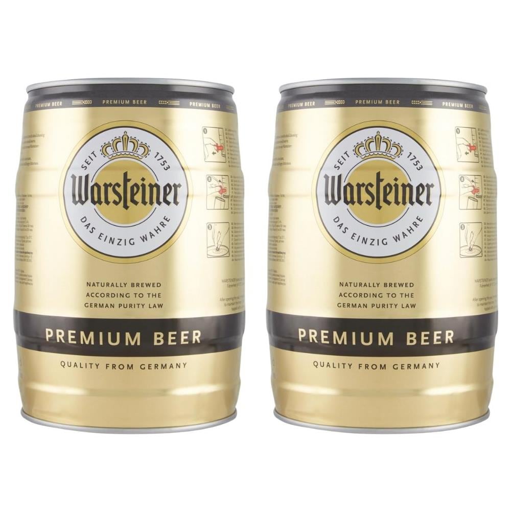 Warsteiner Premium Beer Birra 2 Fusti Barilotto Da 5 Litri Ognuno - Foto 1