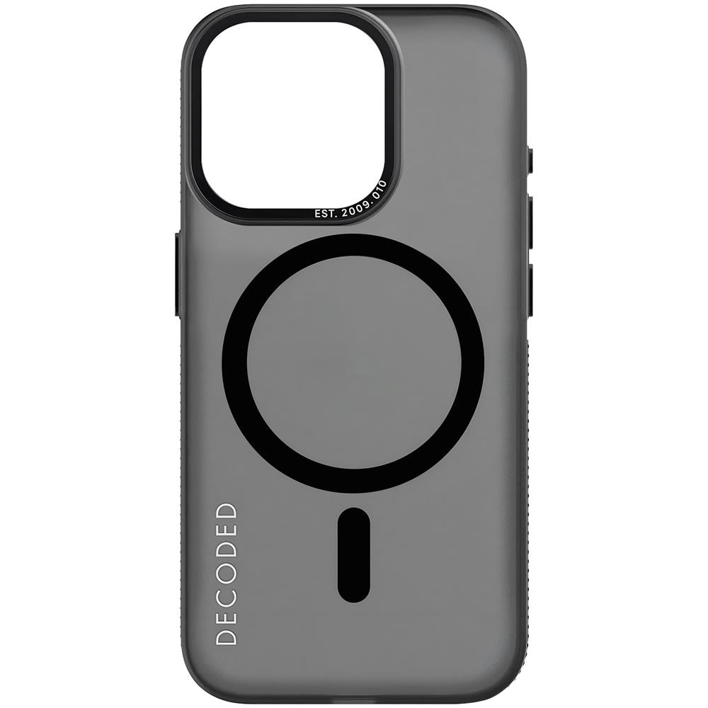 Cover Magsafe Per Iphone 15 Pro Max Robusta Antiscivolo Grip Case Nera - Foto 1