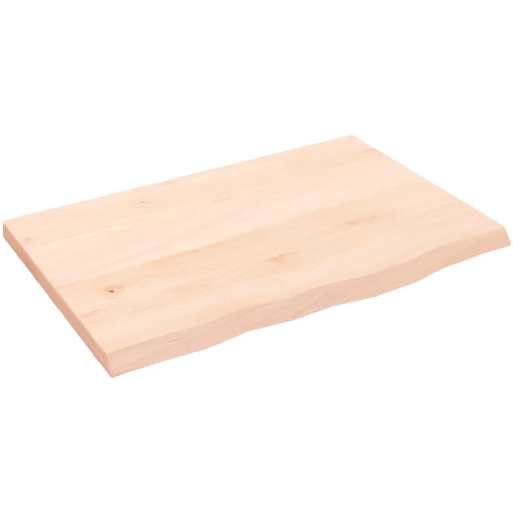 Piano per Tavolo 60x40x2 cm in Rovere Massello Non Trattato - Foto 2