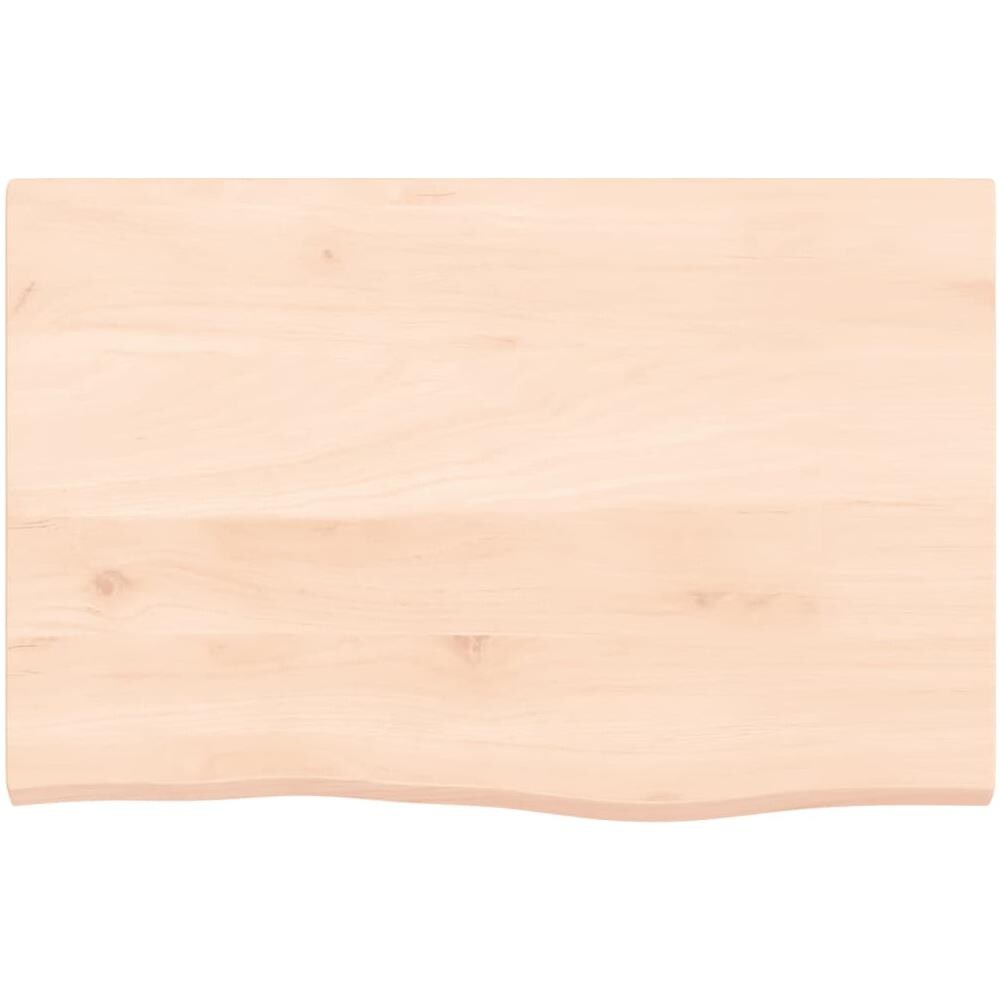 Piano per Tavolo 60x40x2 cm in Rovere Massello Non Trattato - Foto 3