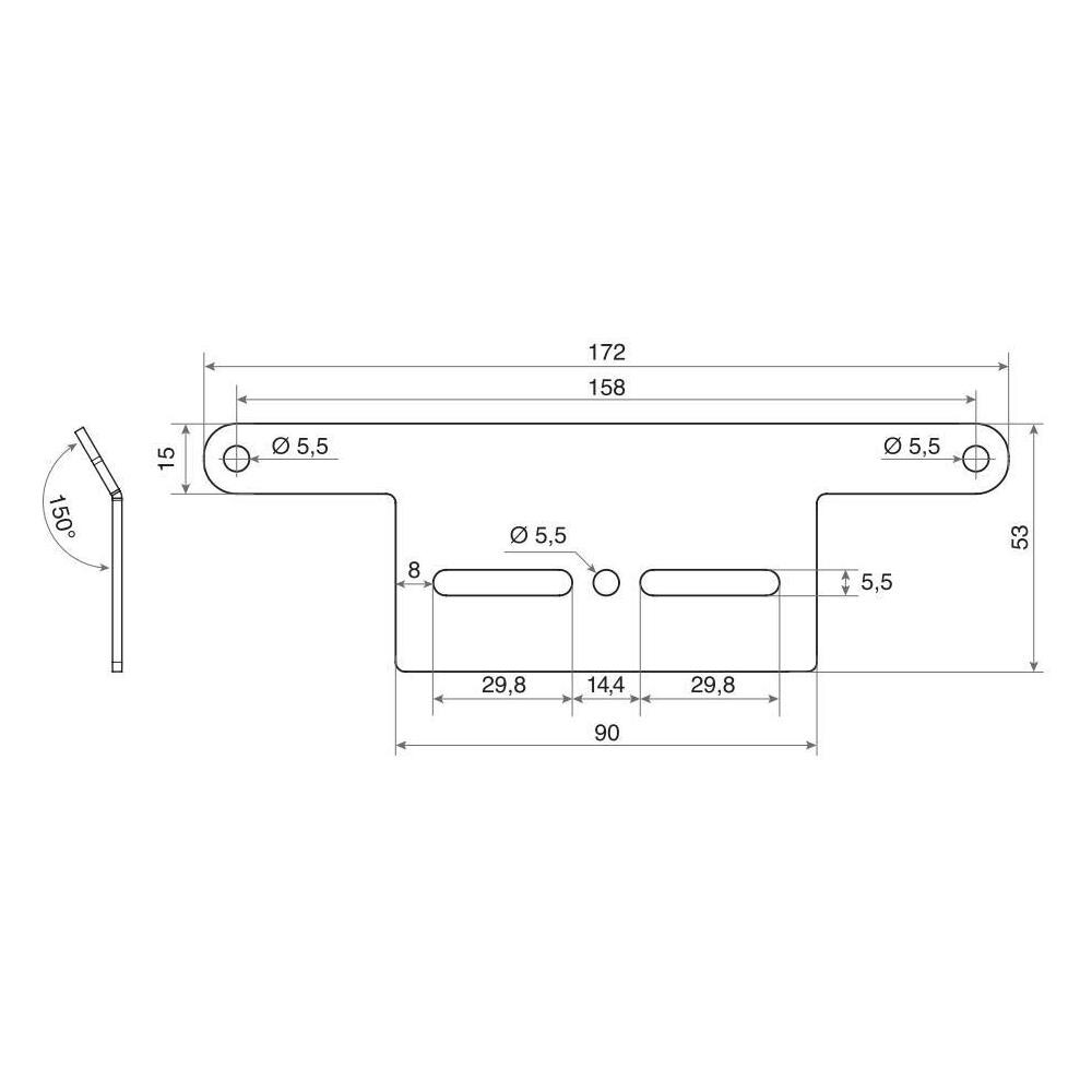 Supporto Per Catarifrangente Targa - Type 1 - Foto 2