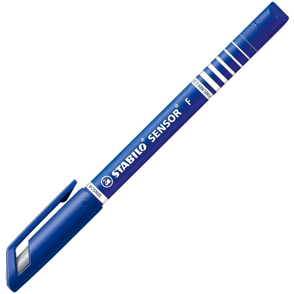 SENSOR F - Fineliner con punta ammortizzata - Tratto Fine (0,3 mm) - Confezione da 10 - Blu - Foto 2