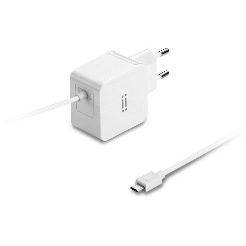 Samsung Wall Charger 2A w / built-in Micro USB cable - White - Foto 1