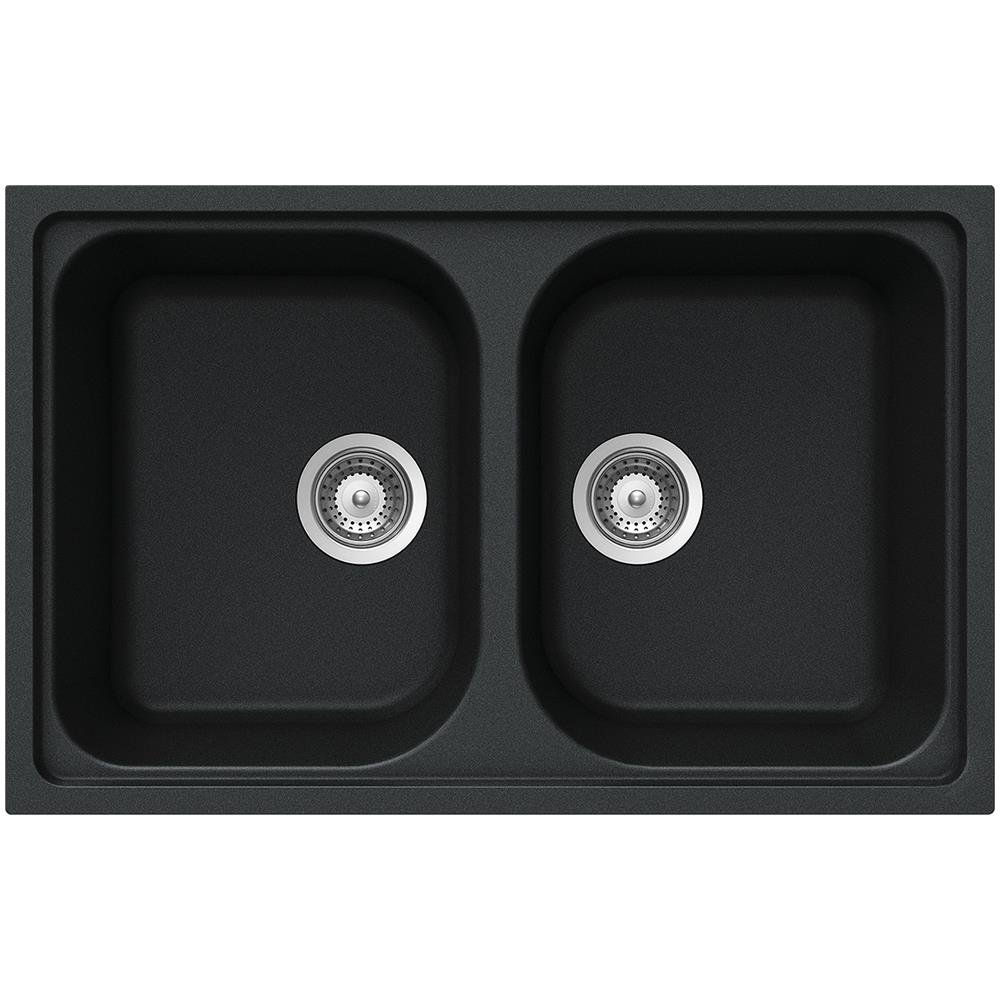 Lavello LITN200SA51N 2 Vasche Small Dimensioni: 79x50 cm Color Antracite Serie Lithos - Foto 2