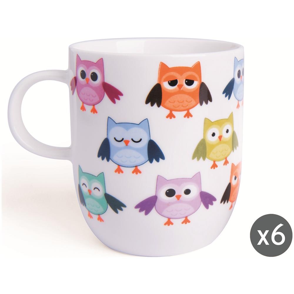 Set 6 mug Gufo ml. 400. - Foto 1