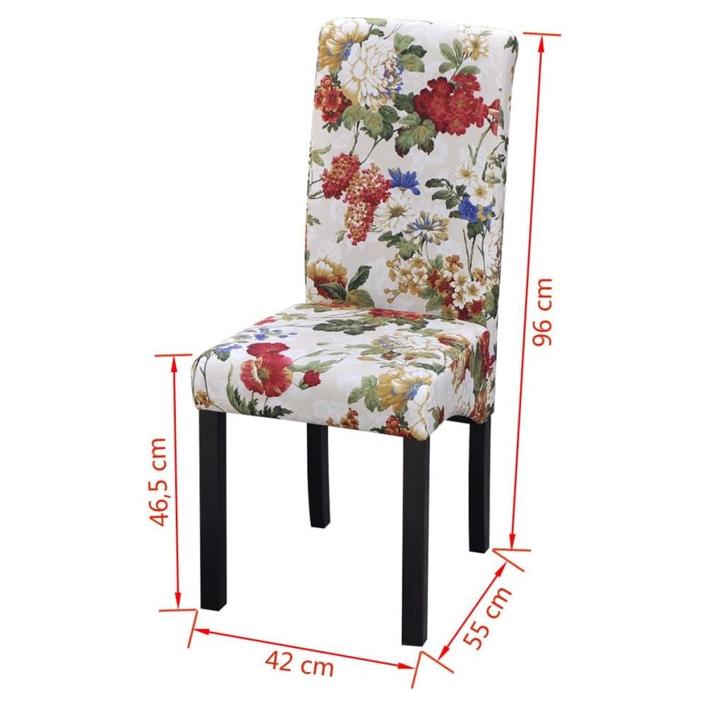 Set 6 Sedie Da Tavola In Legno Con Design Floreale - Foto 14