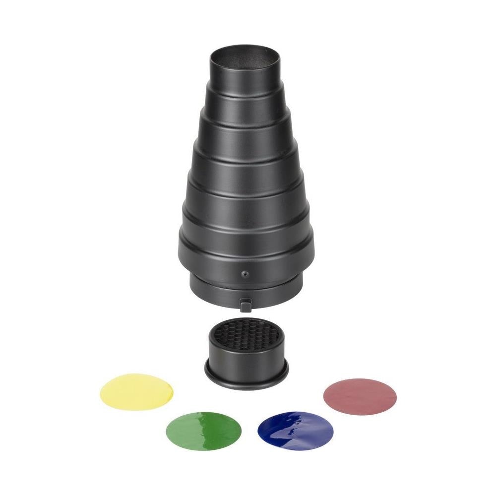 Snoot Bowens Sn-5002 Cono Flash + Griglia Nido D'ape + Filtri Colorati - Foto 1
